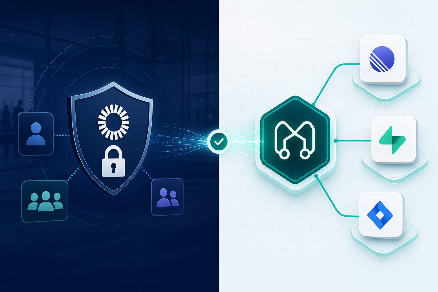 Enterprise identity provider connecting securely to MCP server connectors